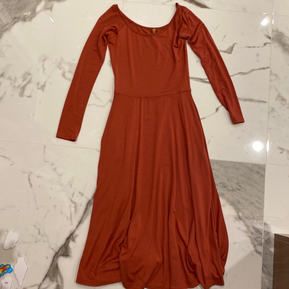 Rachel Pally burnt orange midi dress, size XS